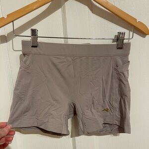 Tracksmith mauve lane five running shorts